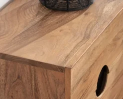 Rangement vertical en acacia 6 tiroirs