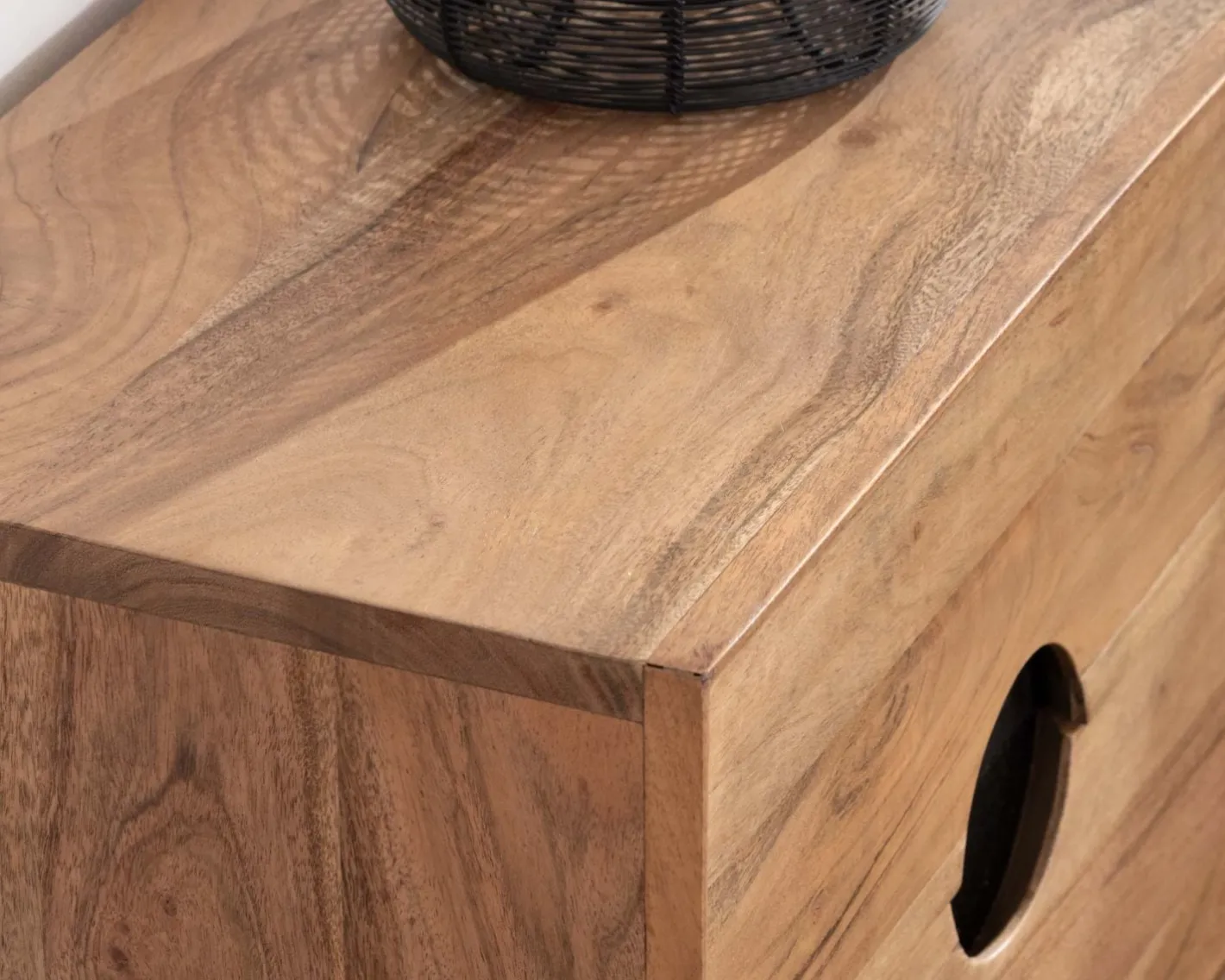 Rangement vertical en acacia 6 tiroirs "Spot" Rangement|Commode