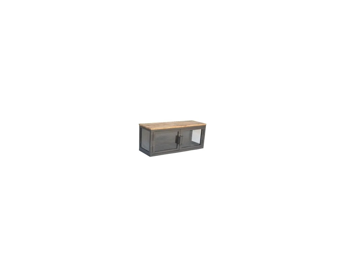 Discount Rangement vitré à suspendre structure métal et plateau bois massif "Black Cook" Vitrine Et Argentier|Eléments De Cuisine