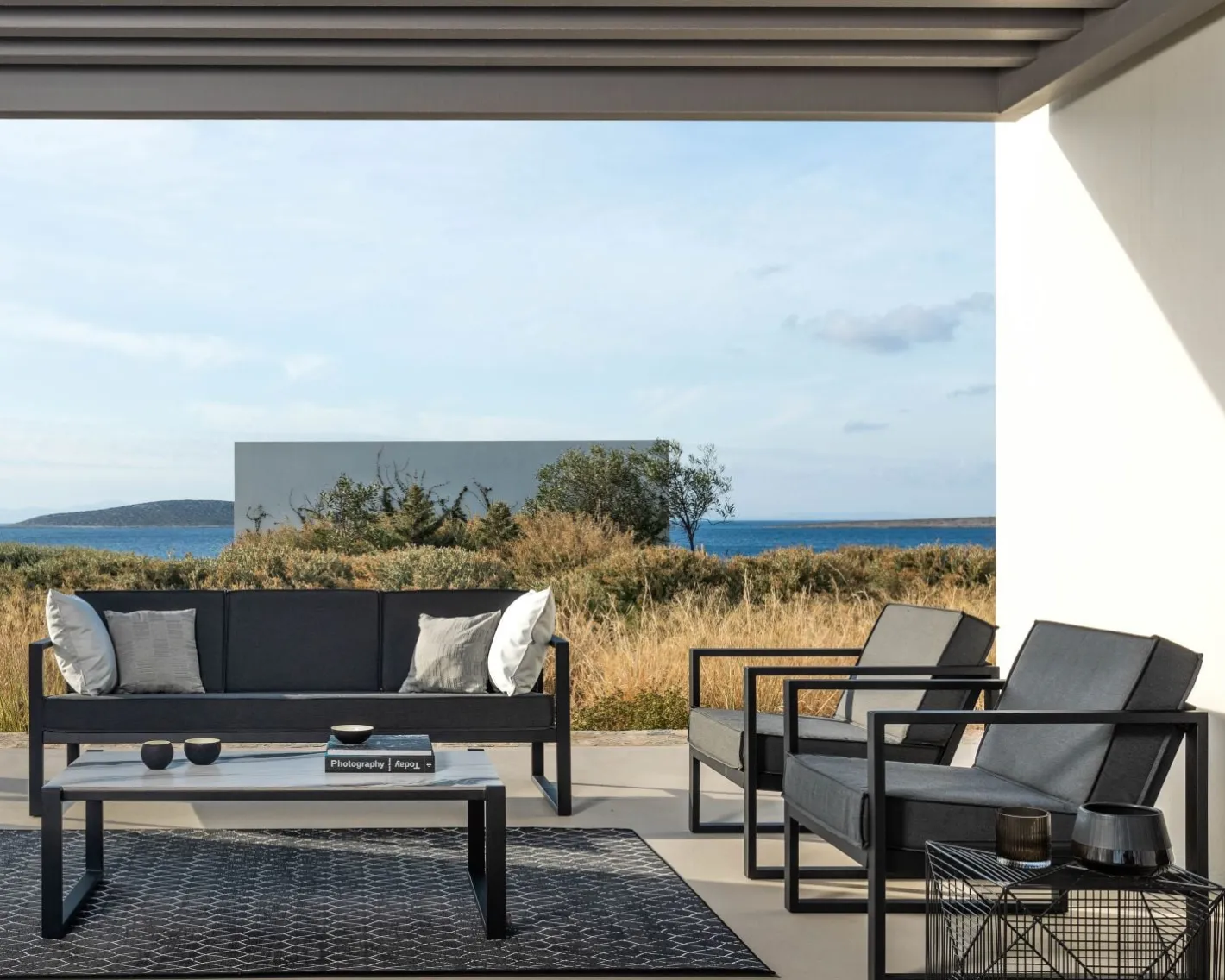 Clearance Salon de jardin 3 pièces 1 canapé et 2 fauteuils "Bantayan Island" Canapé De Jardin|Salon De Jardin