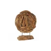 Outlet Sculpture déco ronde en racine teck massif "Bois" Bout De Canapé|Décoration