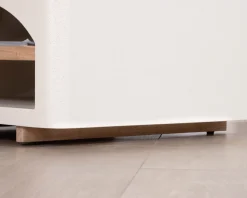 Online Table basse carrée design organique aspect béton sablé "Miona" Table Basse Carrée