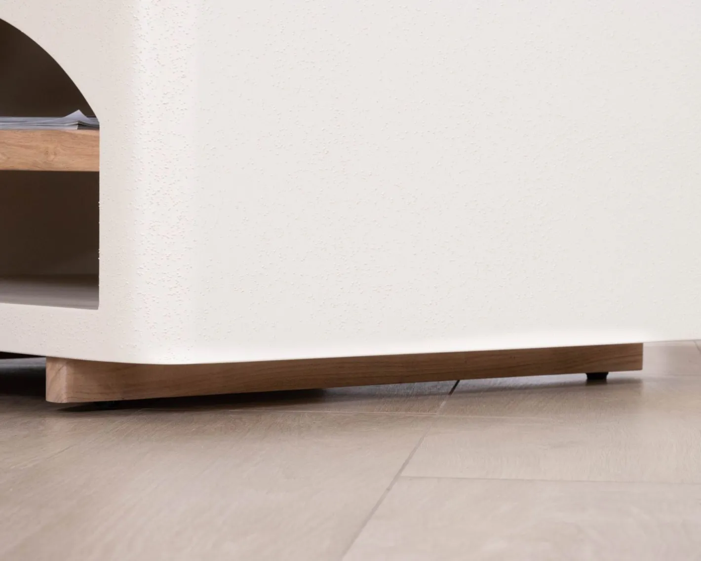 Online Table basse carrée design organique aspect béton sablé "Miona" Table Basse Carrée