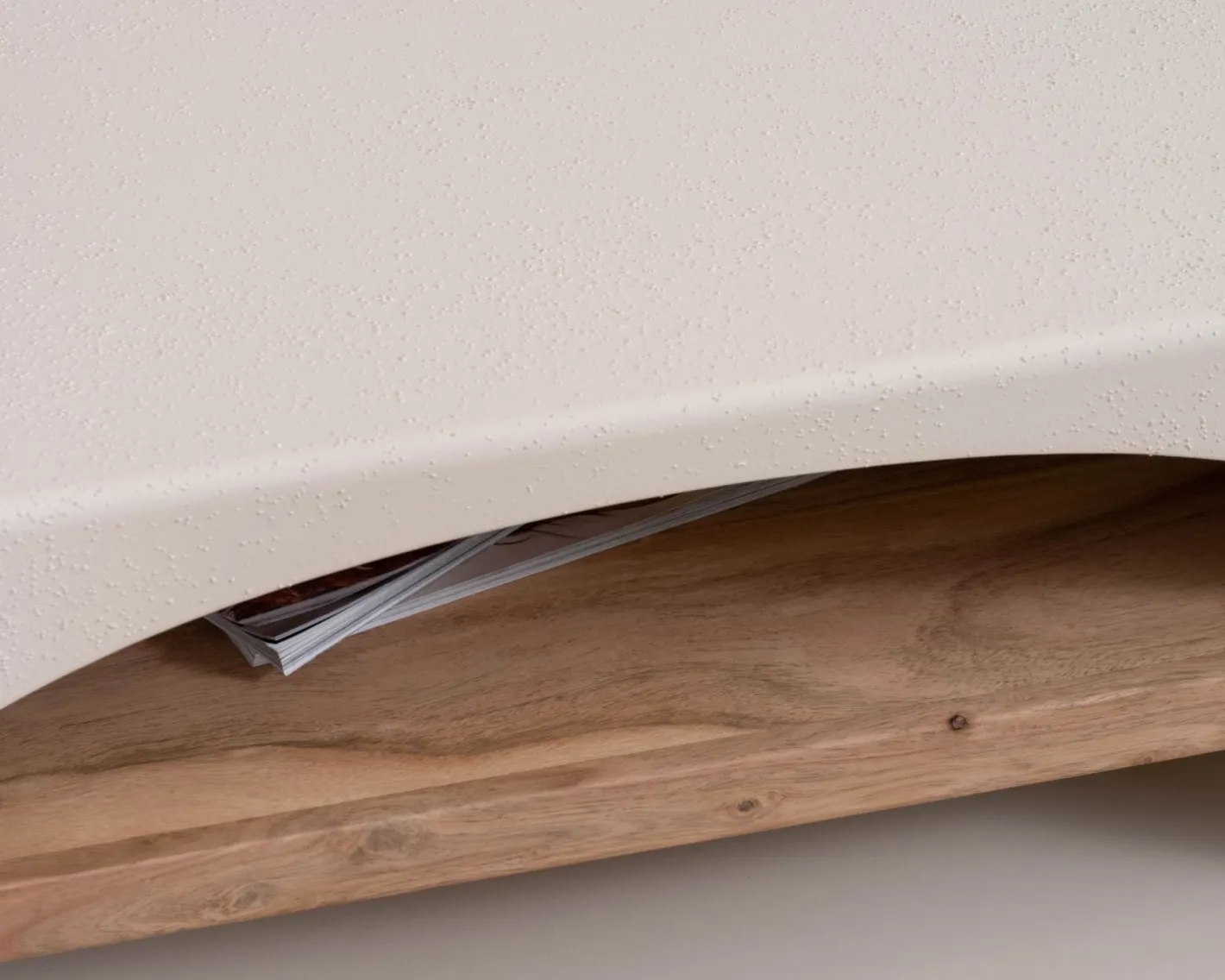 Online Table basse carrée design organique aspect béton sablé "Miona" Table Basse Carrée