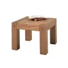 Outlet Table basse carrée en chêne massif huilé "Lodge Casita" 60x60cm Table Basse Carrée