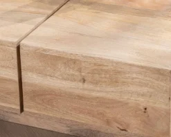 Online Table basse carrée style contemporain en bois massif naturel