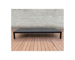 Table basse contemporaine aluminium anthracite "Blois" spécial jardin Table Basse Rectangulaire