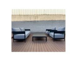 Table basse contemporaine aluminium anthracite 