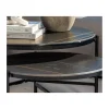 Online Table basse design noire plateau céramique et structure 3 pieds "Sokha Beach" diamètre 126 cm Table Basse Ovale Ou Ronde