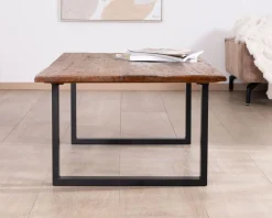 Best Table basse en bois recyclé et pieds métal noir