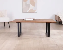 Best Table basse en bois recyclé et pieds métal noir