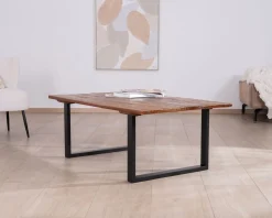 Best Table basse en bois recyclé et pieds métal noir