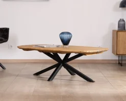 New Table basse forme bateau en teck naturel