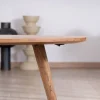 Best Table basse forme bateau style scandinave "Voluto" 110 cm en acacia massif Table Basse Rectangulaire