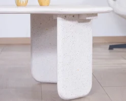 Online Table basse forme organique aspect terrazzo "Naura" Table Basse Rectangulaire