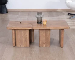 Table basse modulable en manguier