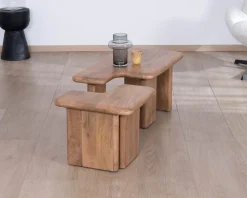 Table basse modulable en manguier