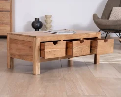 Clearance Table basse rectangulaire en acacia massif 