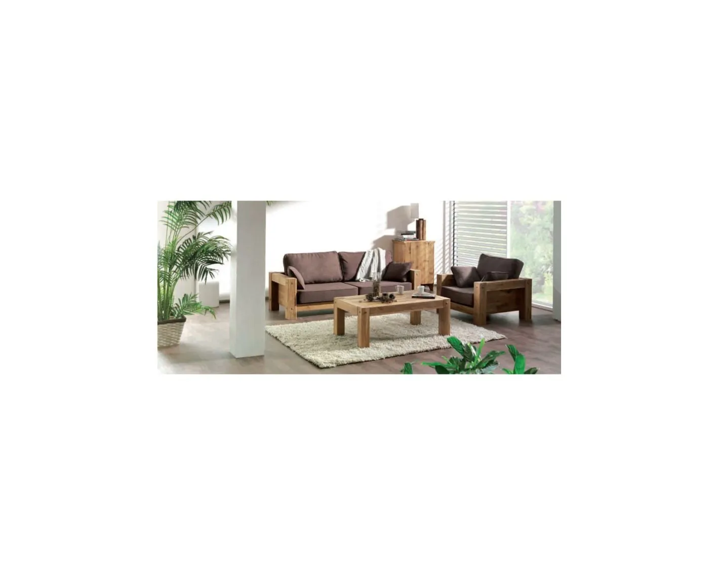 Online Table basse rectangulaire en chêne massif huilé "Lodge Casita" Table Basse Rectangulaire