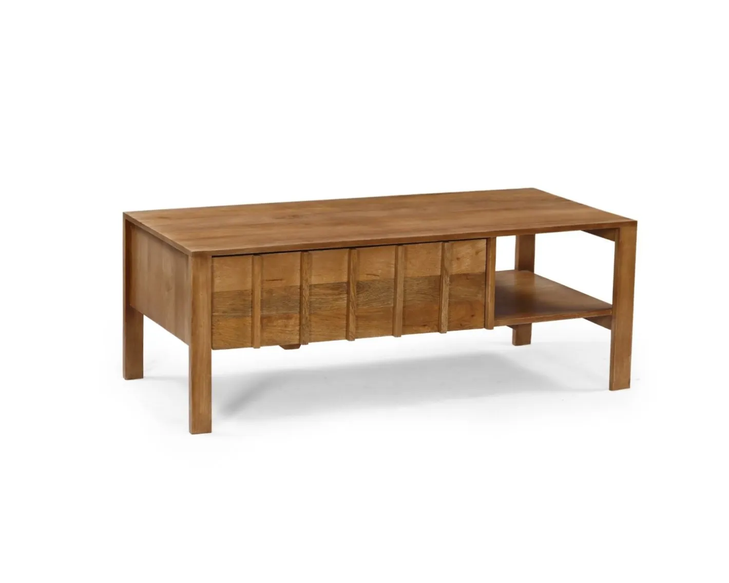 Table basse rectangulaire esprit zen en manguier naturel "Sicaly" Table Basse Rectangulaire