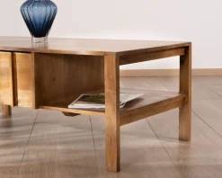 Table basse rectangulaire esprit zen en manguier naturel