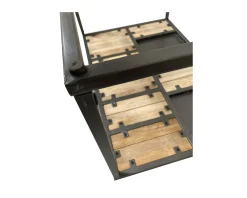 Sale Table basse rectangulaire métal et bois piétement aérien "Camaïeu" Table Basse Rectangulaire