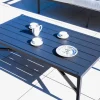 Sale Table basse rectangulaire style classique chic en aluminium "Chambord" Table Basse Rectangulaire