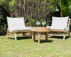 Sale Table basse ronde en bois de suar "Katue" 60 cm Décoration|Table Basse Ovale Ou Ronde