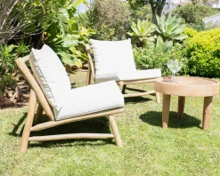 Sale Table basse ronde en bois de suar