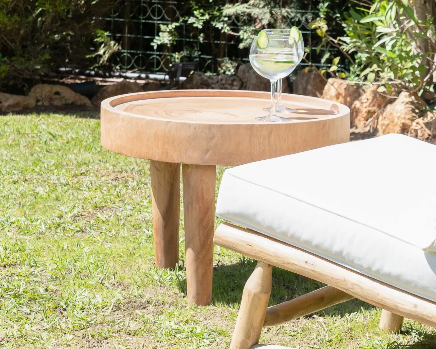 Sale Table basse ronde en bois de suar "Katue" 60 cm Décoration|Table Basse Ovale Ou Ronde