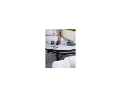 Clearance Table basse ronde en céramique et aluminium, diam. 126 
