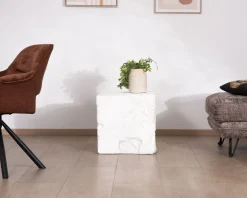 Online Table d'appoint design cube en oxyde de magnésium "Ios" Bout De Canapé|Sellette