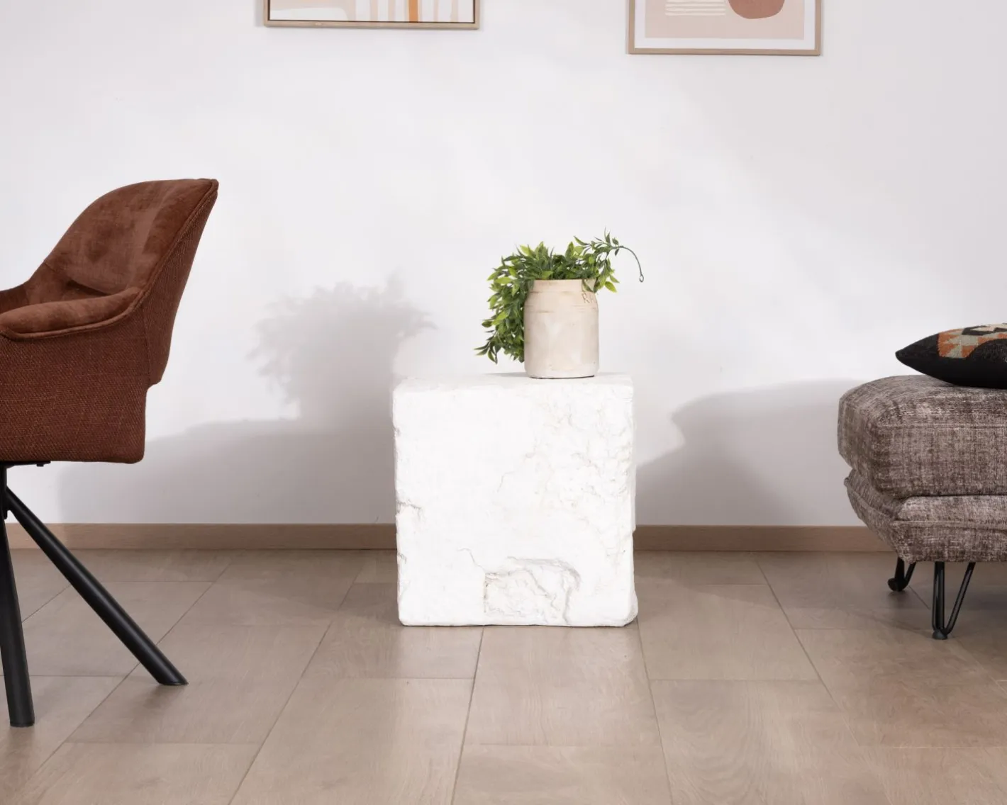 Online Table d'appoint design cube en oxyde de magnésium "Ios" Bout De Canapé|Sellette