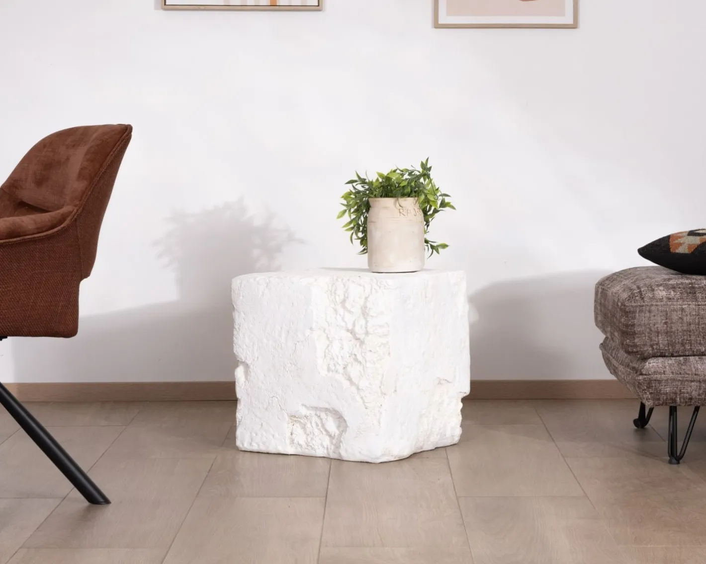 Online Table d'appoint design cube en oxyde de magnésium "Ios" Bout De Canapé|Sellette