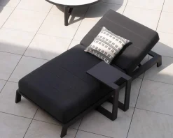 Sale Table d'appoint design en aluminium gris anthracite