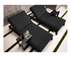 Sale Table d'appoint design en aluminium gris anthracite