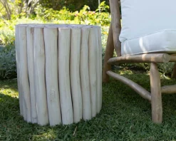 Clearance Table d'appoint style ethnique en branches de teck 