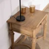 Outlet Table de chevet en manguier naturel massif style classique "Legacy" Bout De Canapé|Table D'Appoint