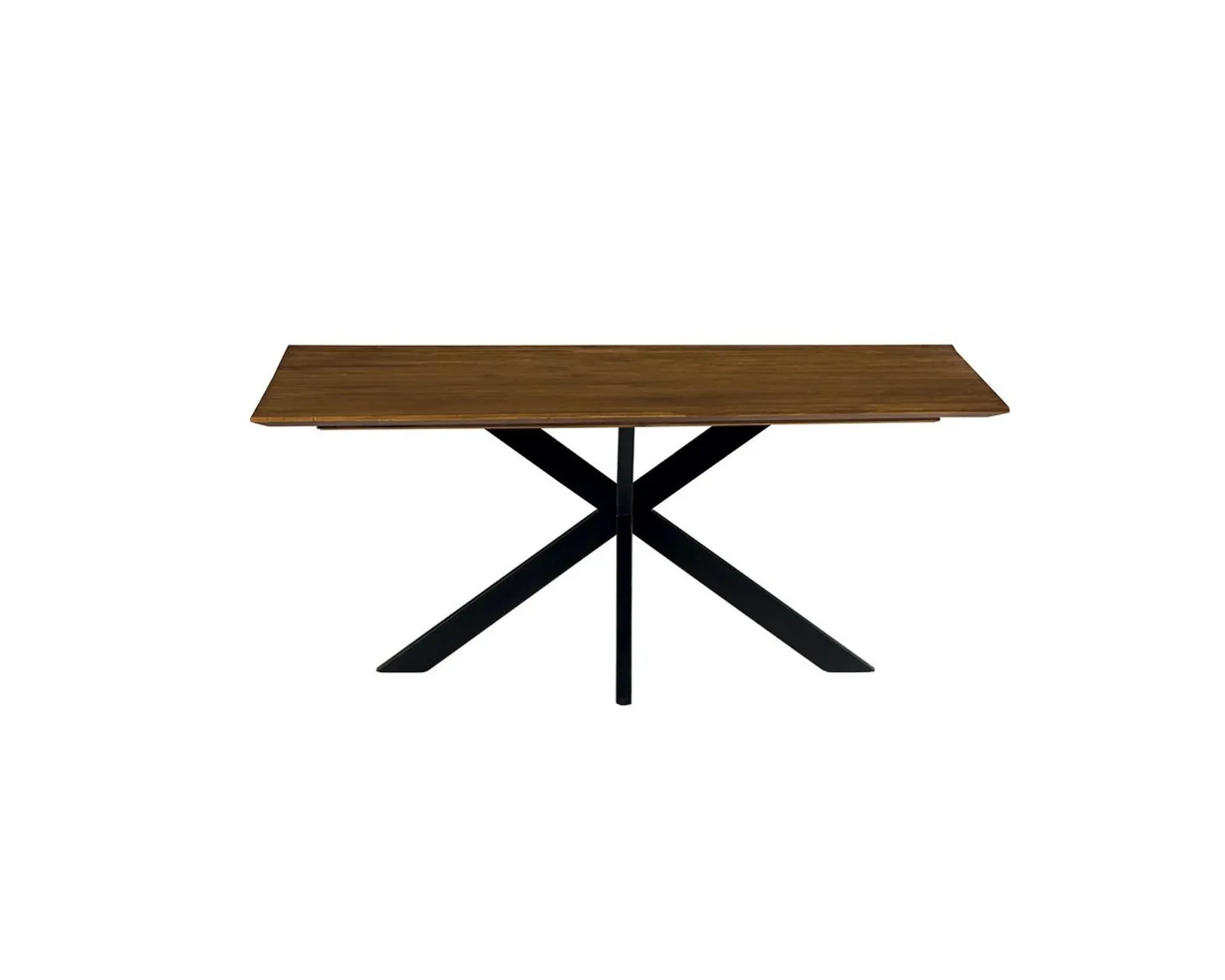 Outlet Table de repas avec pieds mikado et plateau en teck 180 cm "Copley" Table À Manger Rectangulaire