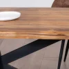 Discount Table de repas contemporaine en bois 200 cm "Olonie" pieds croisés en métal Table À Manger Rectangulaire