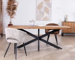 Discount Table de repas contemporaine en bois 200 cm