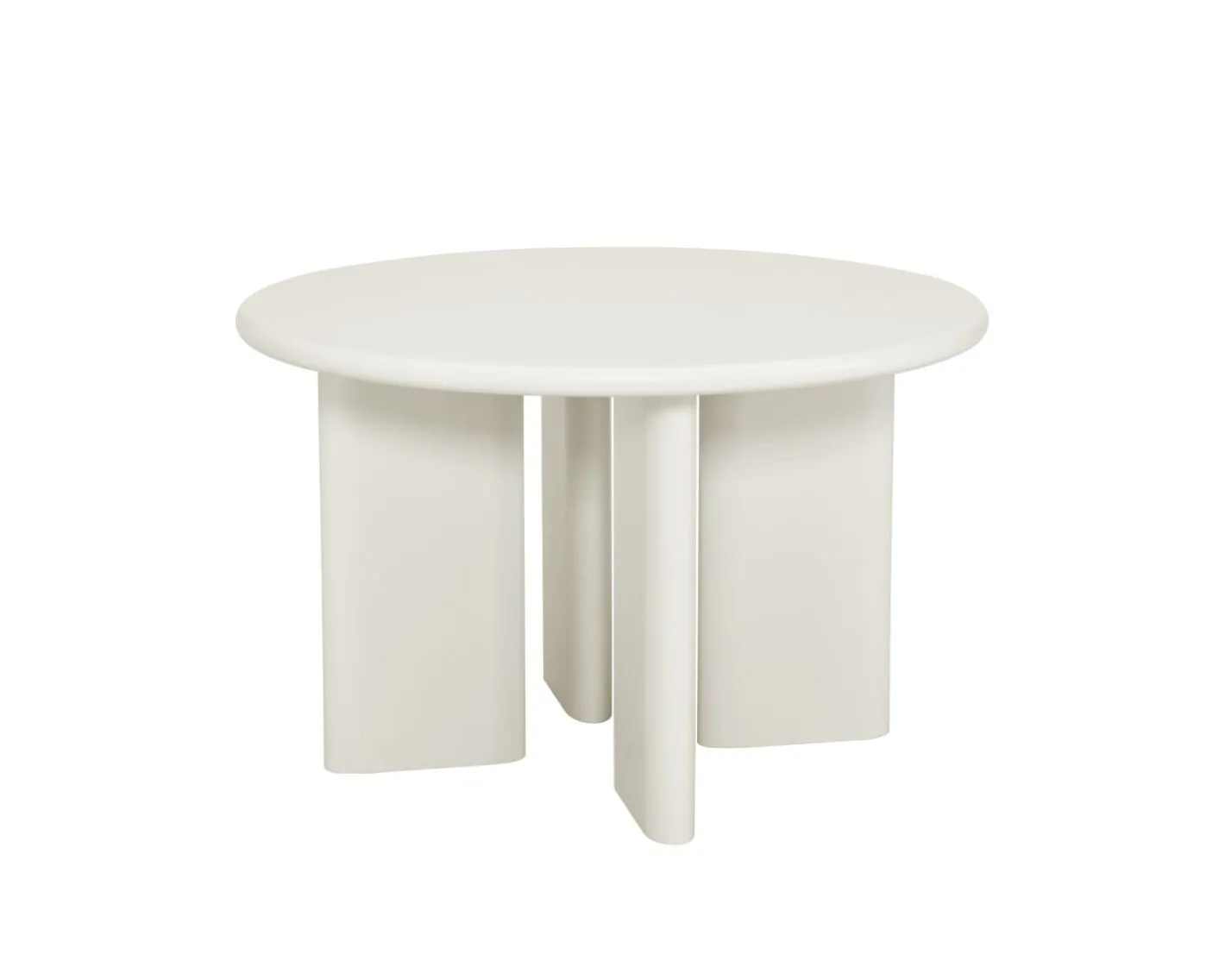 Outlet Table de repas contemporaine ronde 120 cm coloris crème "Odyna" Table À Manger Ronde Ou Ovale