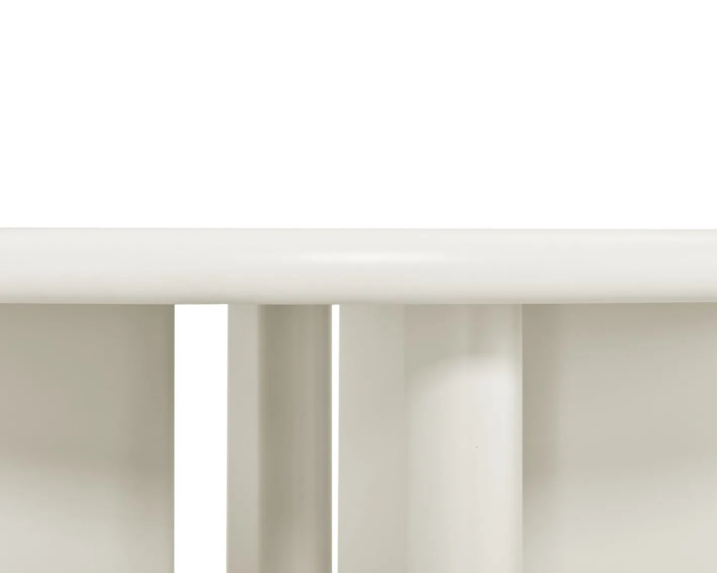 Outlet Table de repas contemporaine ronde 120 cm coloris crème "Odyna" Table À Manger Ronde Ou Ovale