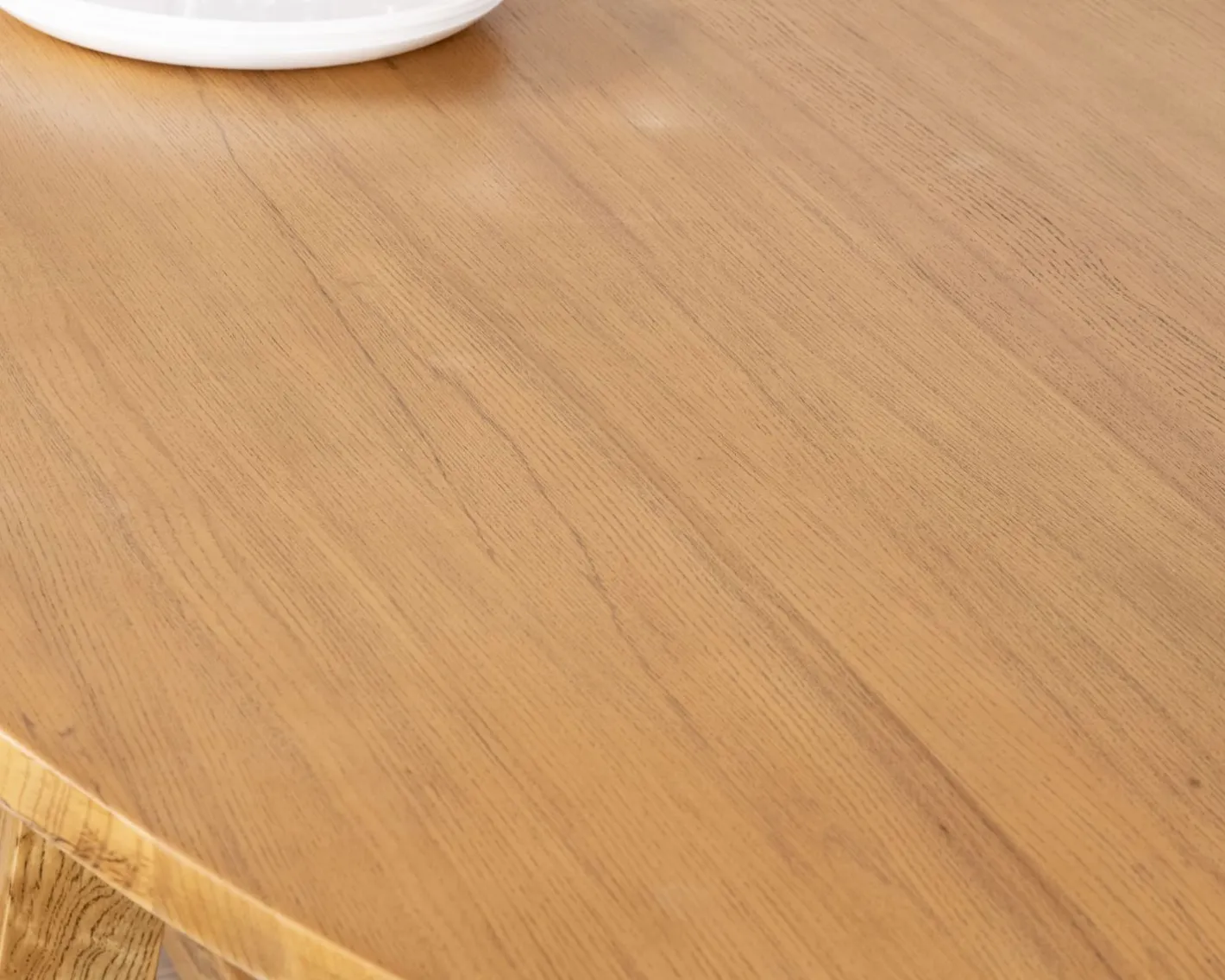Hot Table de repas elliptique 220 cm en bois "Calypso" avec pieds trapèzes Table À Manger Ronde Ou Ovale