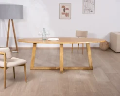 Hot Table de repas elliptique 220 cm en bois