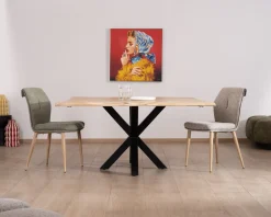Best Table de repas en acacia et pieds mikado