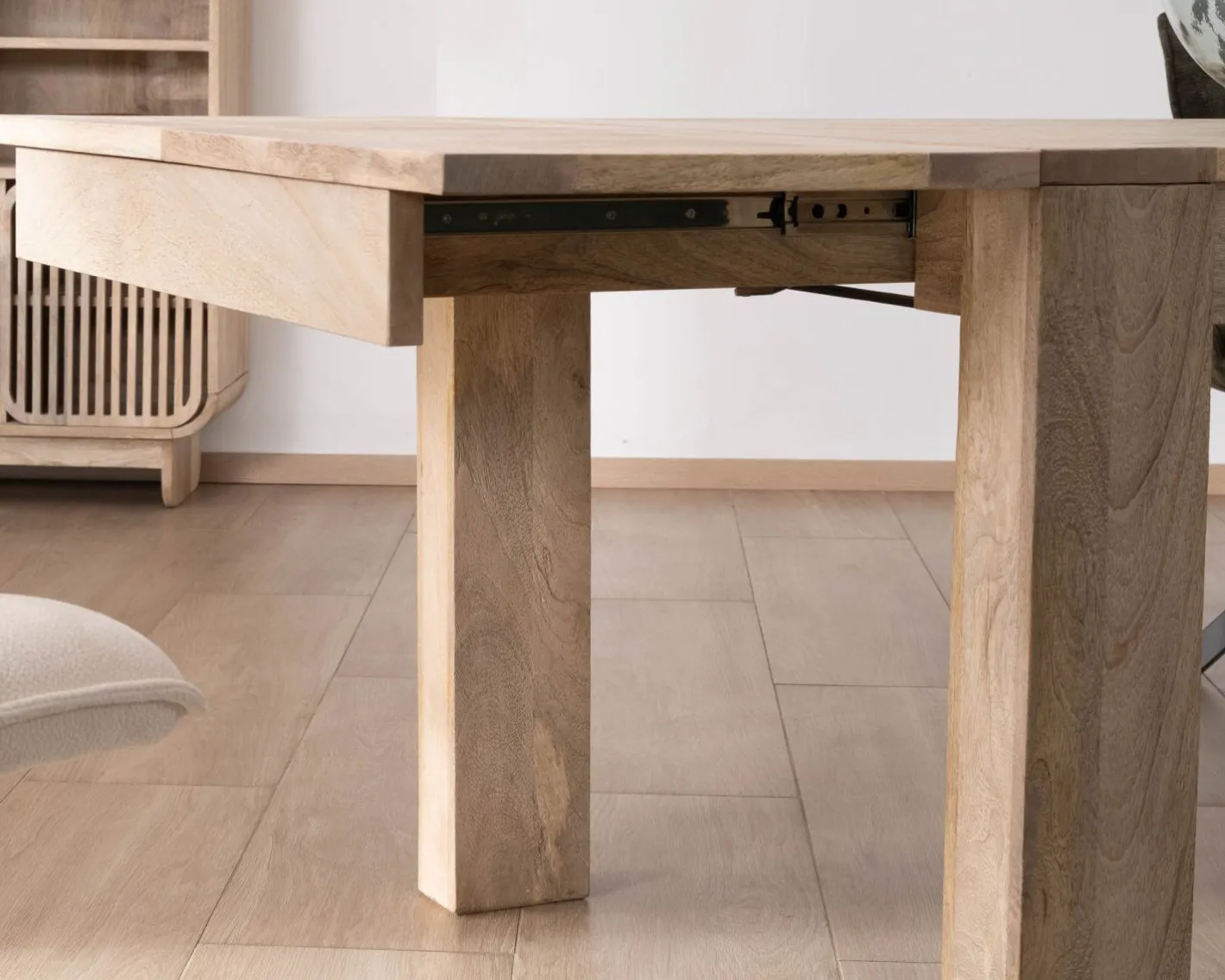 Sale Table de repas extensible 200 à 290 cm en manguier "Jappy" Table À Manger Rectangulaire