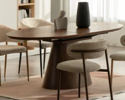 Online Table de repas extensible 160–200 cm teinte noyer