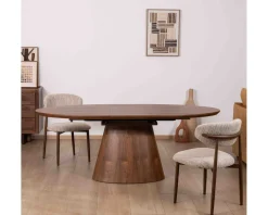 Online Table de repas extensible 160–200 cm teinte noyer