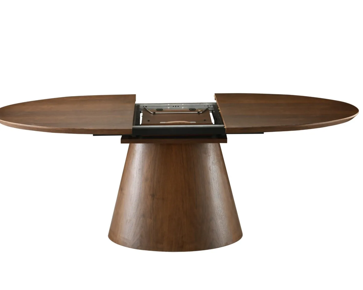 Online Table de repas extensible 160–200 cm teinte noyer "Oria" forme ovale Table À Manger Ronde Ou Ovale